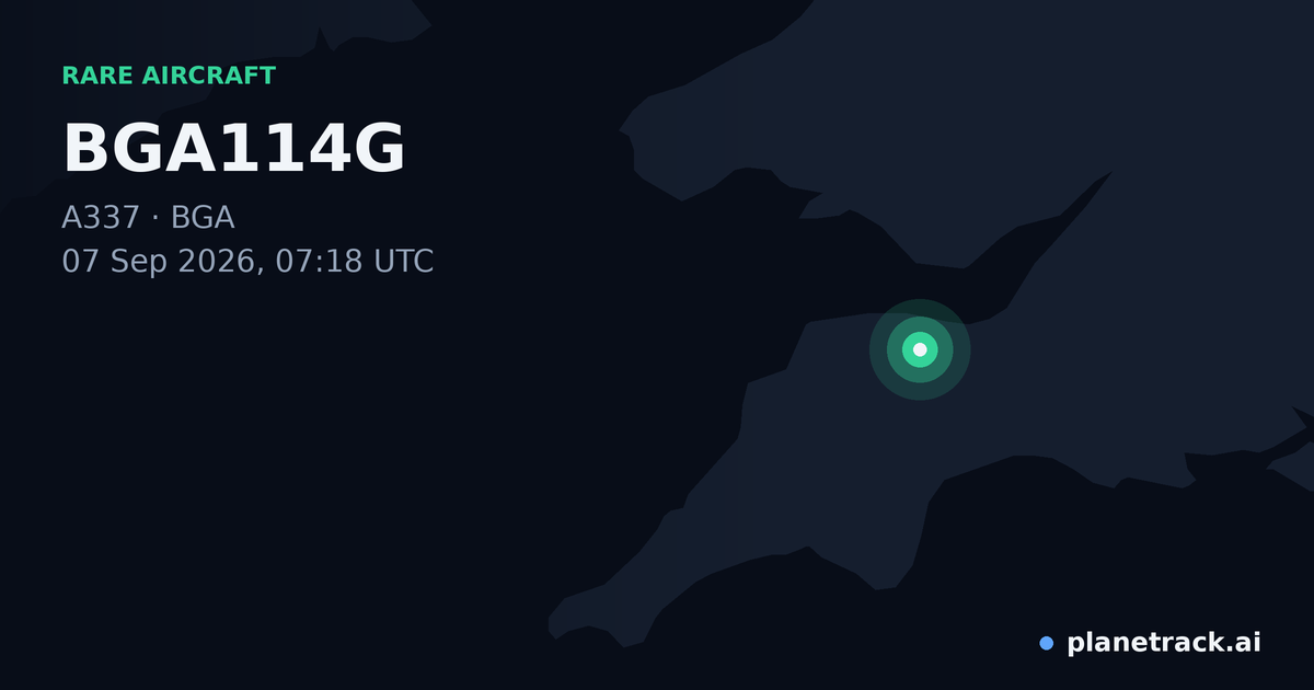 Map of where BGA114G's rare aircraft happened