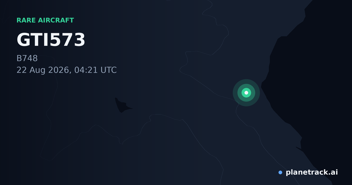 Map of where GTI573's rare aircraft happened