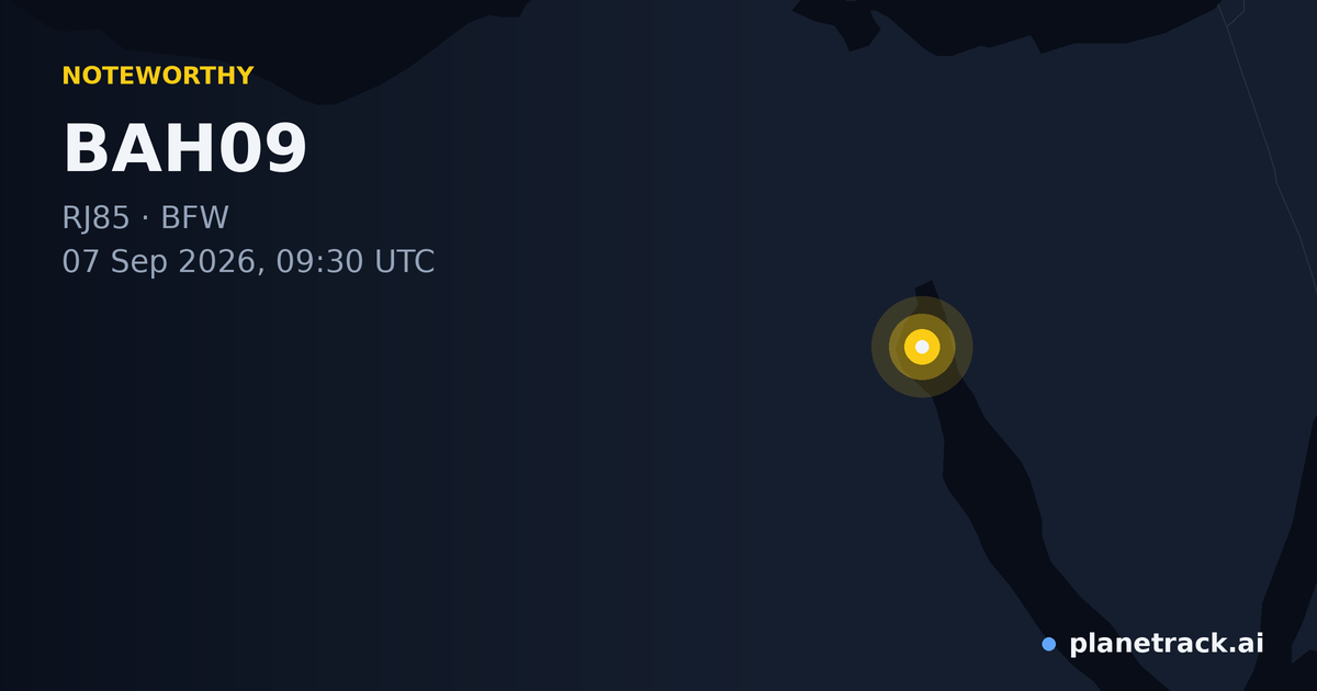 Map of where BAH09's special aircraft happened