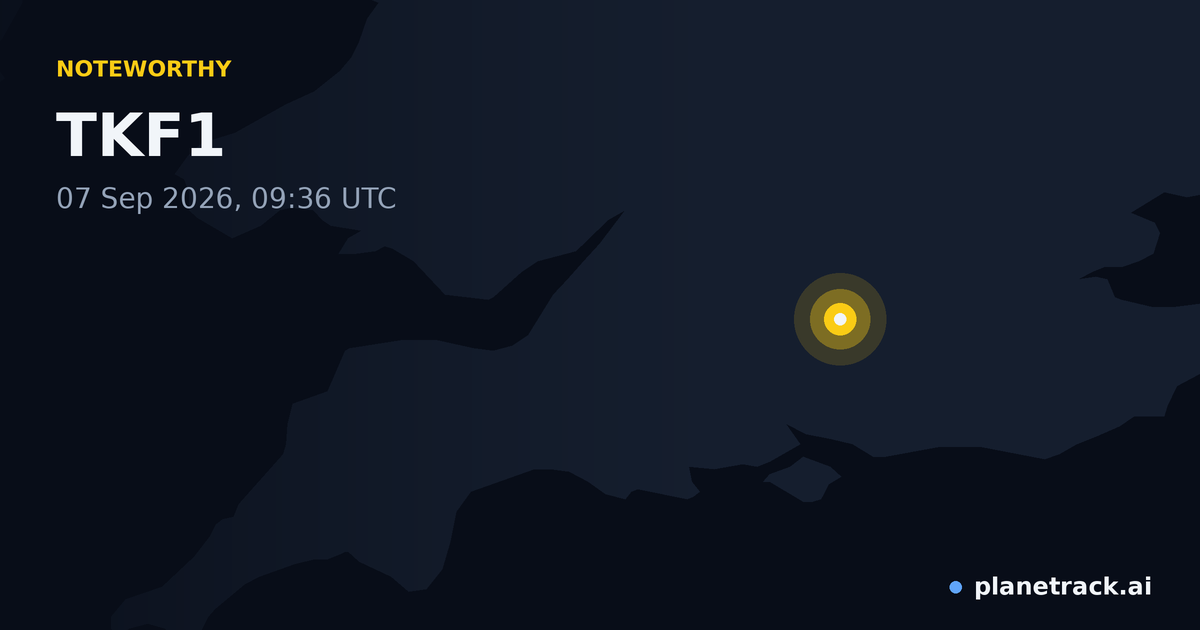 Map of where TKF1's special aircraft happened