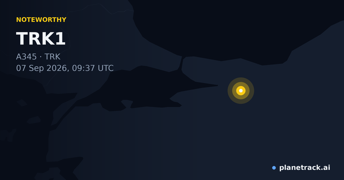 Map of where TRK1's special aircraft happened