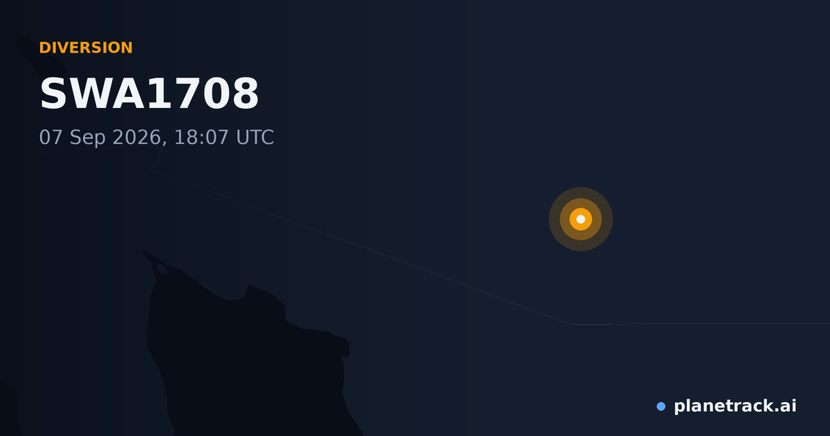 Map of where SWA1708's diversion happened