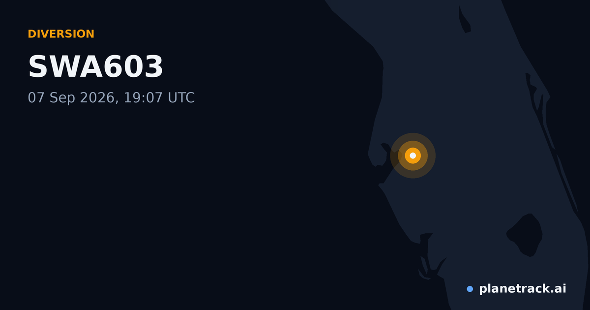 Map of where SWA603's diversion happened