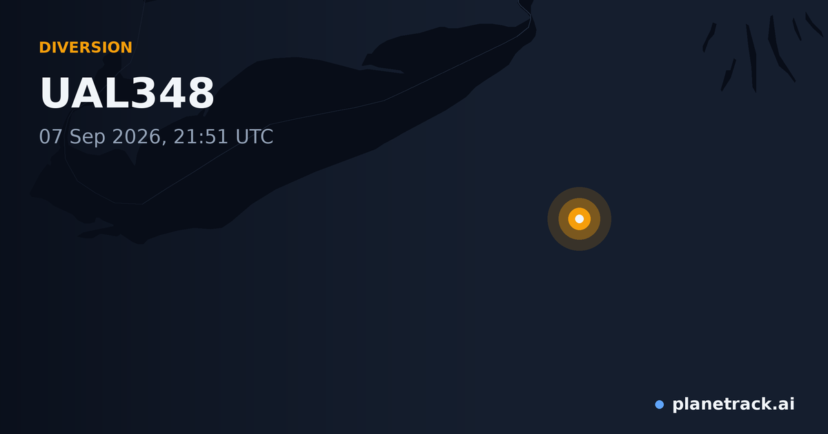 Map of where UAL348's diversion happened