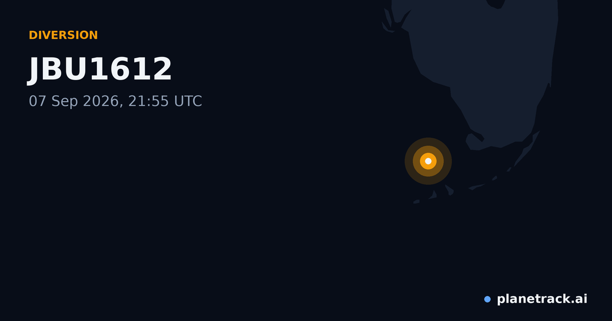 Map of where JBU1612's diversion happened