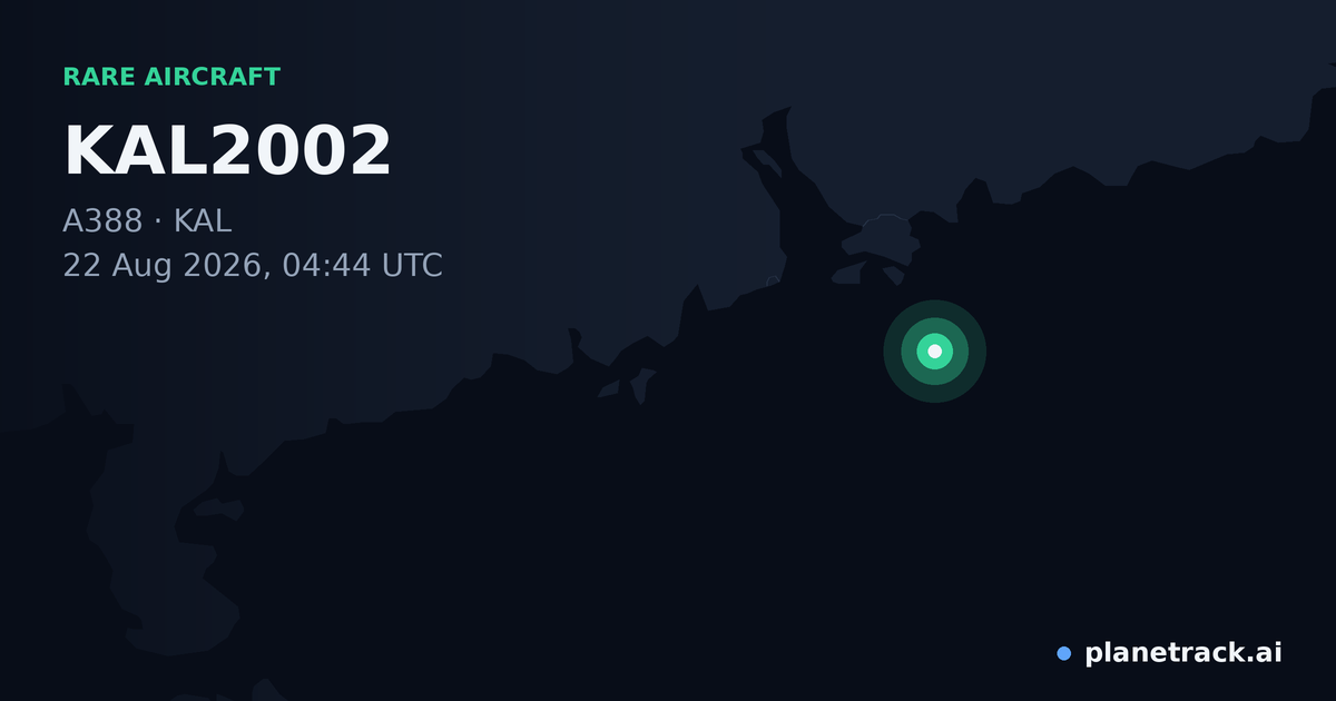 Map of where KAL2002's rare aircraft happened
