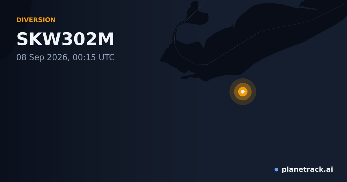 Map of where SKW302M's diversion happened