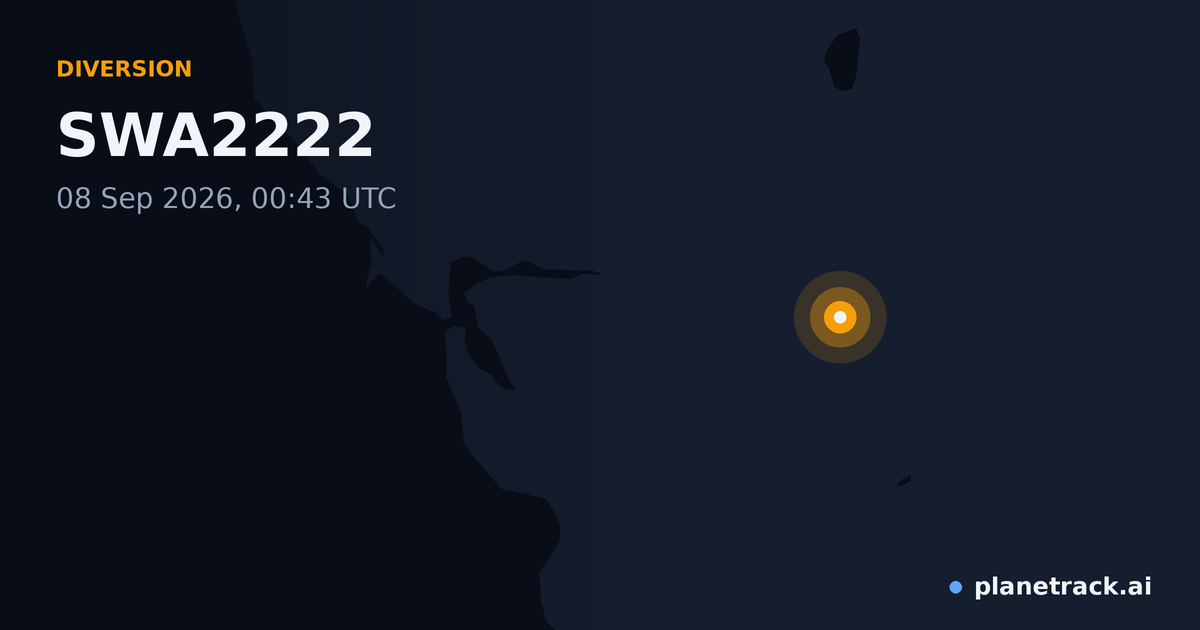 Map of where SWA2222's diversion happened