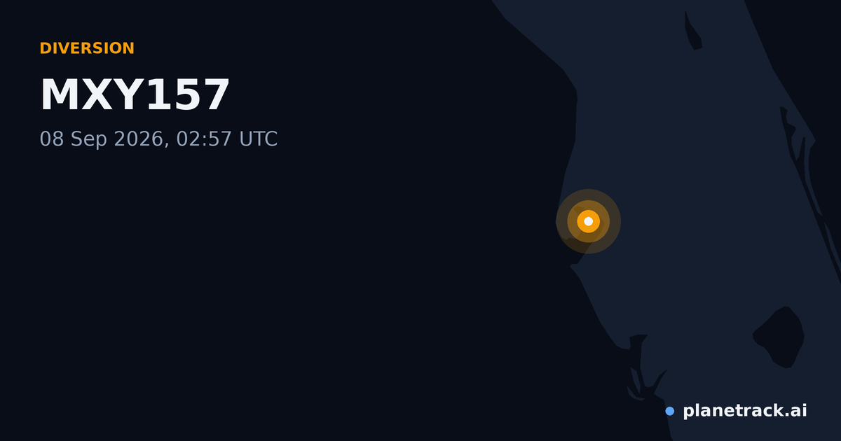 Map of where MXY157's diversion happened