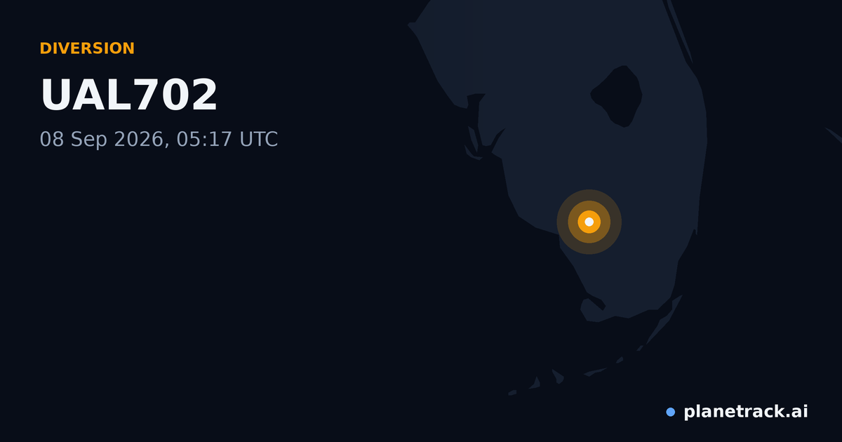 Map of where UAL702's diversion happened