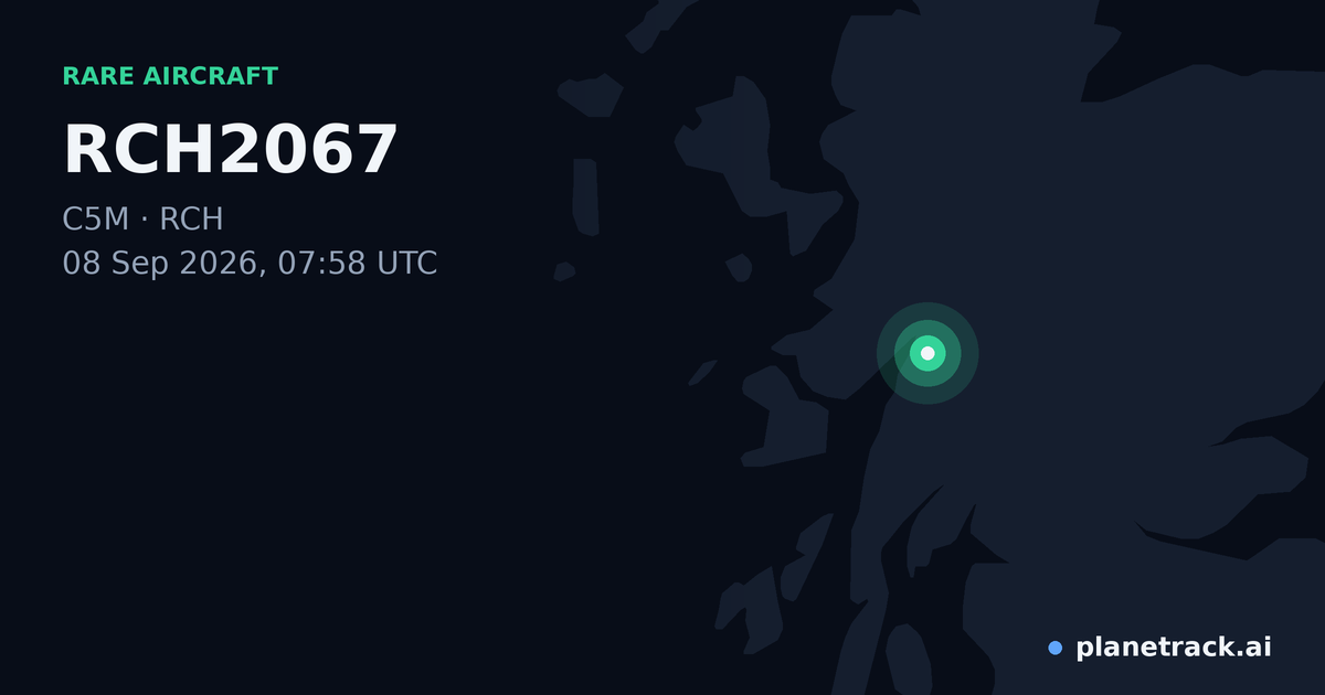 Map of where RCH2067's rare aircraft happened