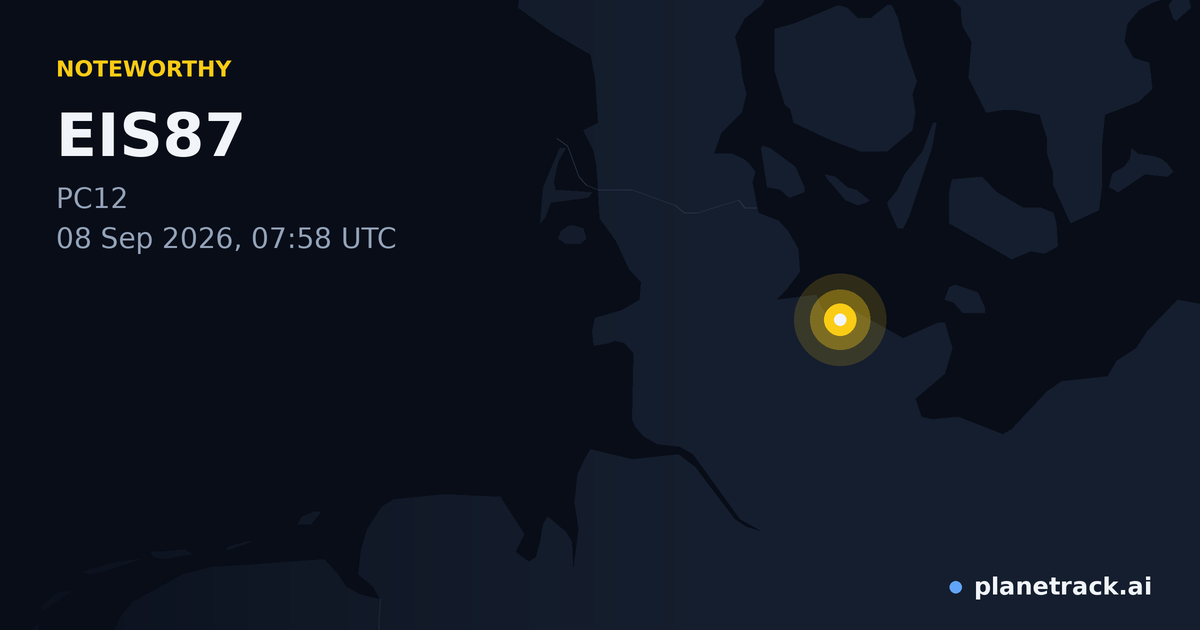 Map of where EIS87's special aircraft happened