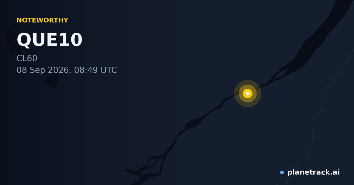 Map of where QUE10's special aircraft happened
