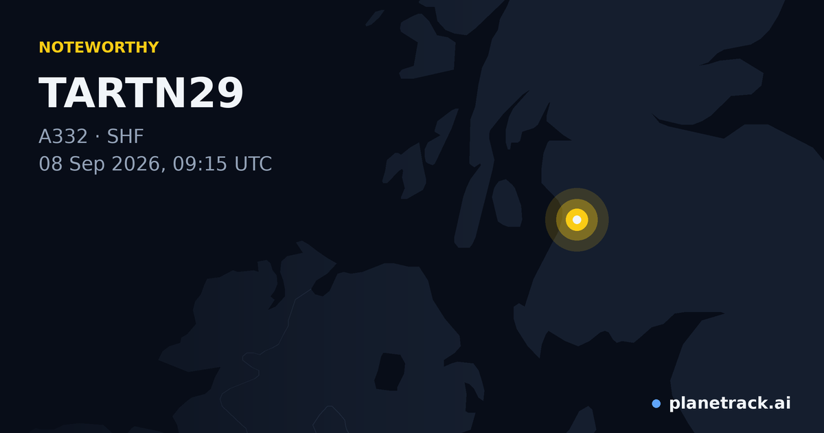 Map of where TARTN29's special aircraft happened