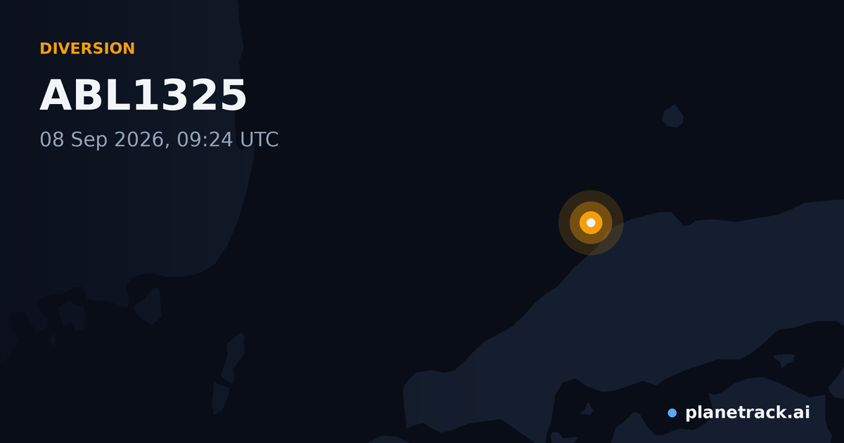 Map of where ABL1325's diversion happened
