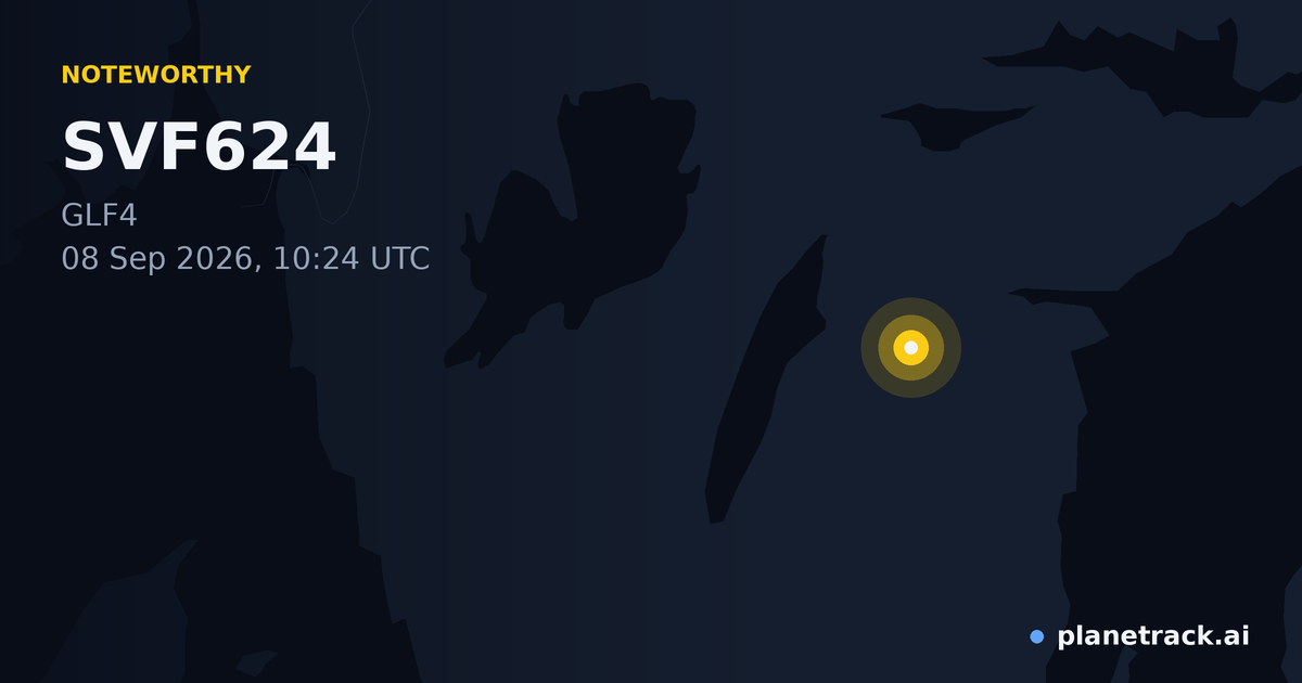 Map of where SVF624's special aircraft happened
