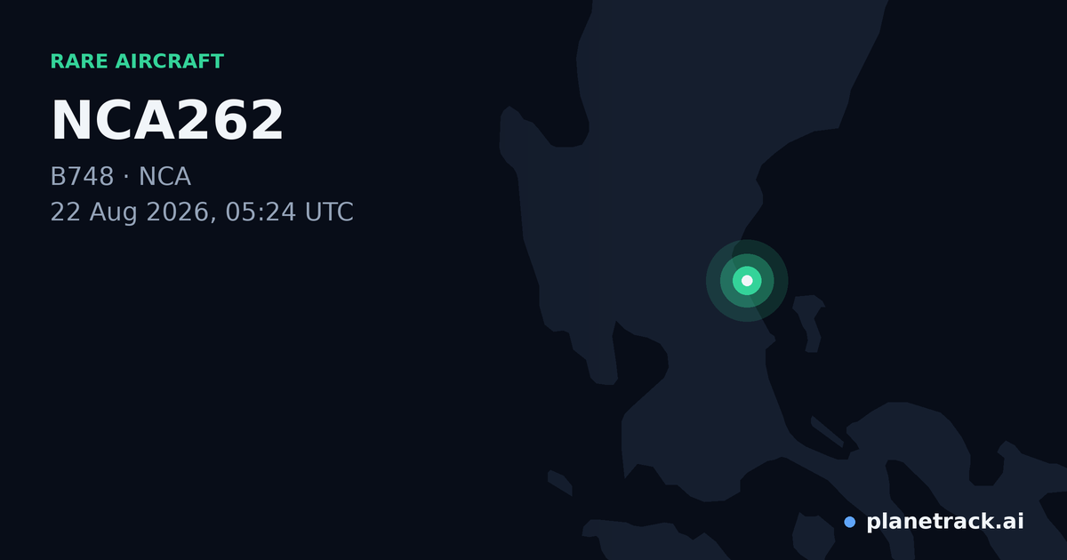 Map of where NCA262's rare aircraft happened