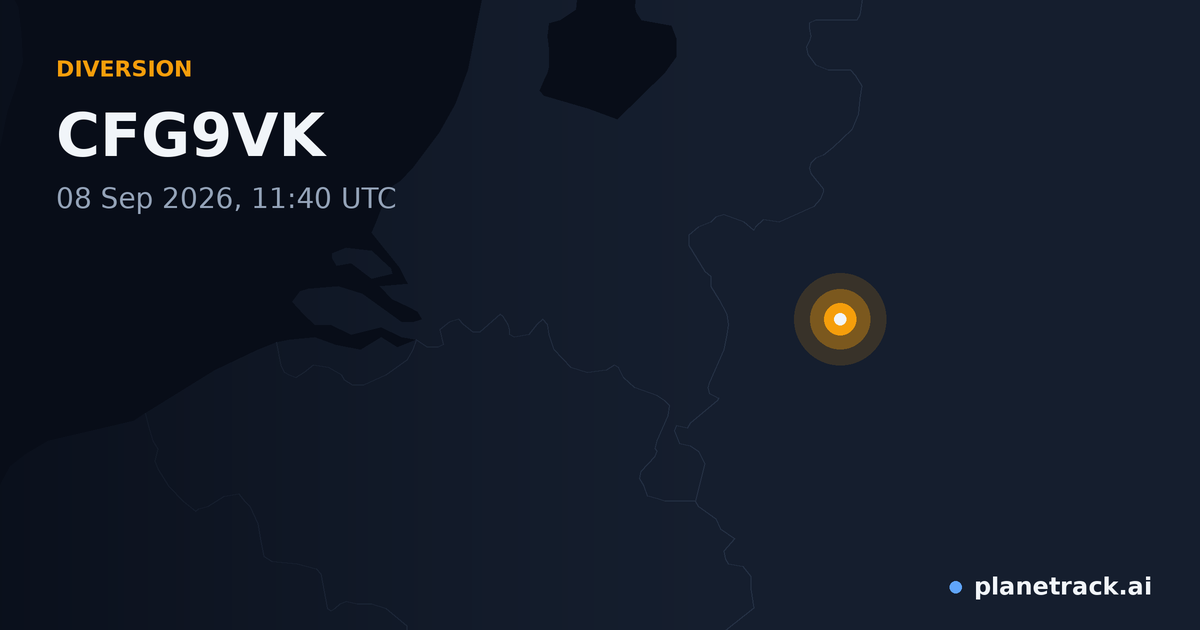 Map of where CFG9VK's diversion happened