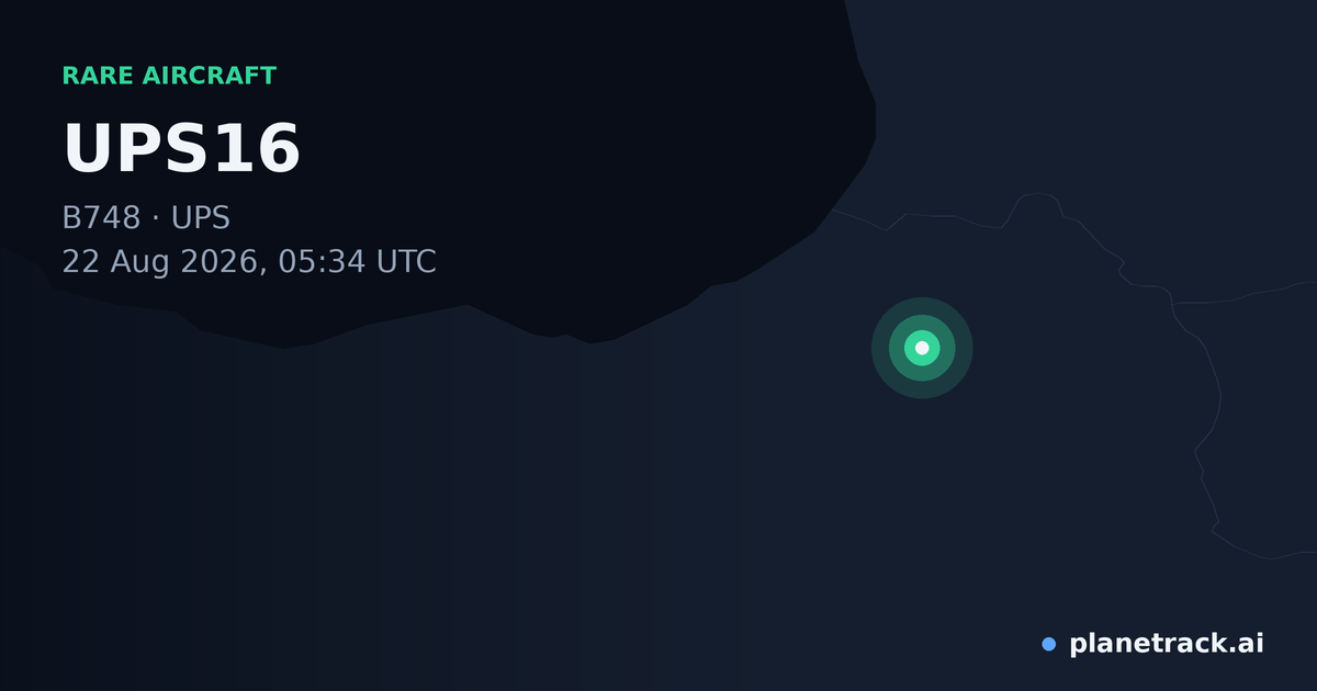 Map of where UPS16's rare aircraft happened