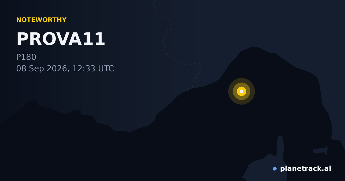 Map of where PROVA11's special aircraft happened