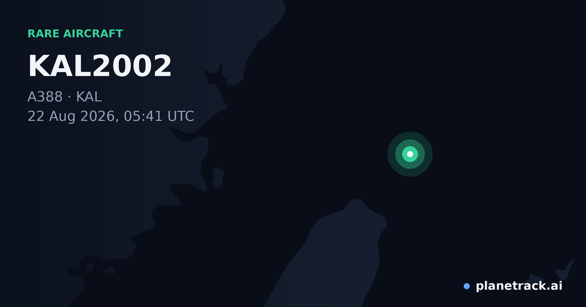 Map of where KAL2002's rare aircraft happened