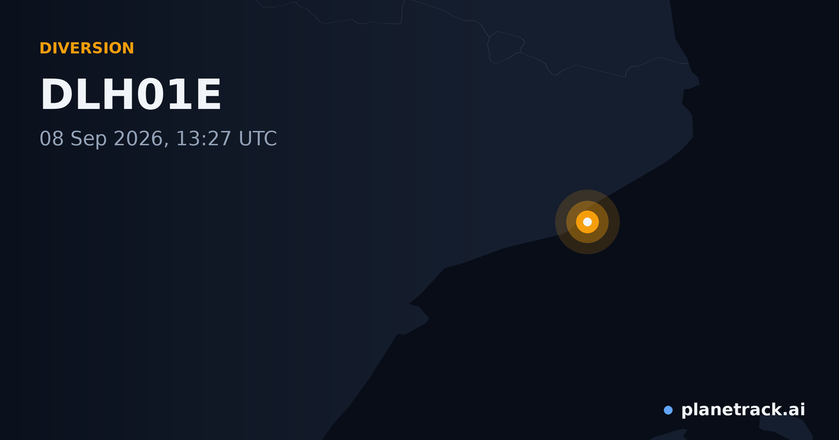 Map of where DLH01E's diversion happened