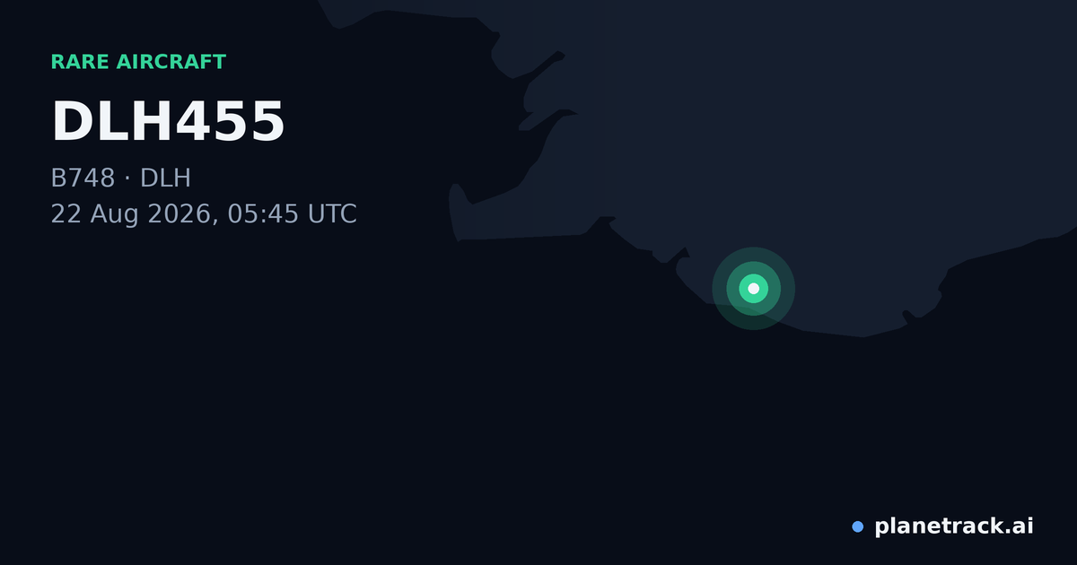 Map of where DLH455's rare aircraft happened
