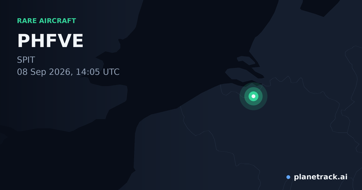 Map of where PHFVE's rare aircraft happened