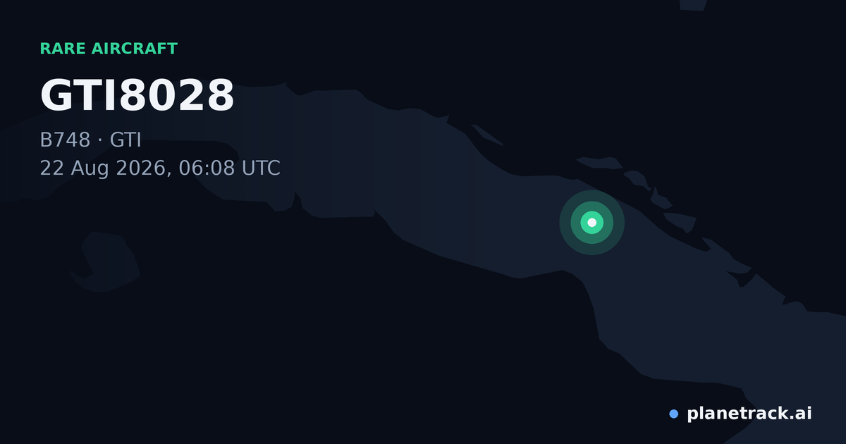Map of where GTI8028's rare aircraft happened