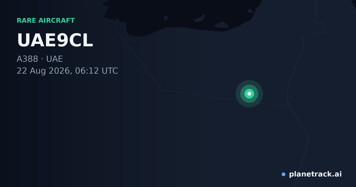 Map of where UAE9CL's rare aircraft happened