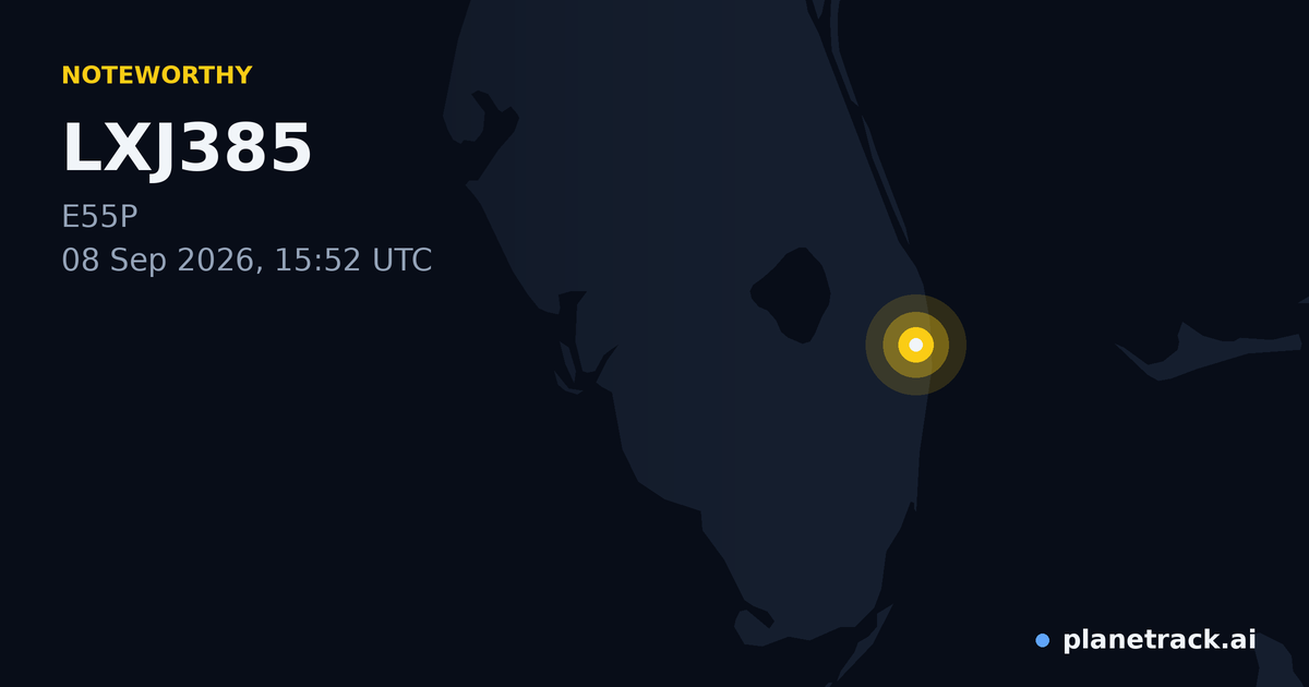 Map of where LXJ385's special aircraft happened