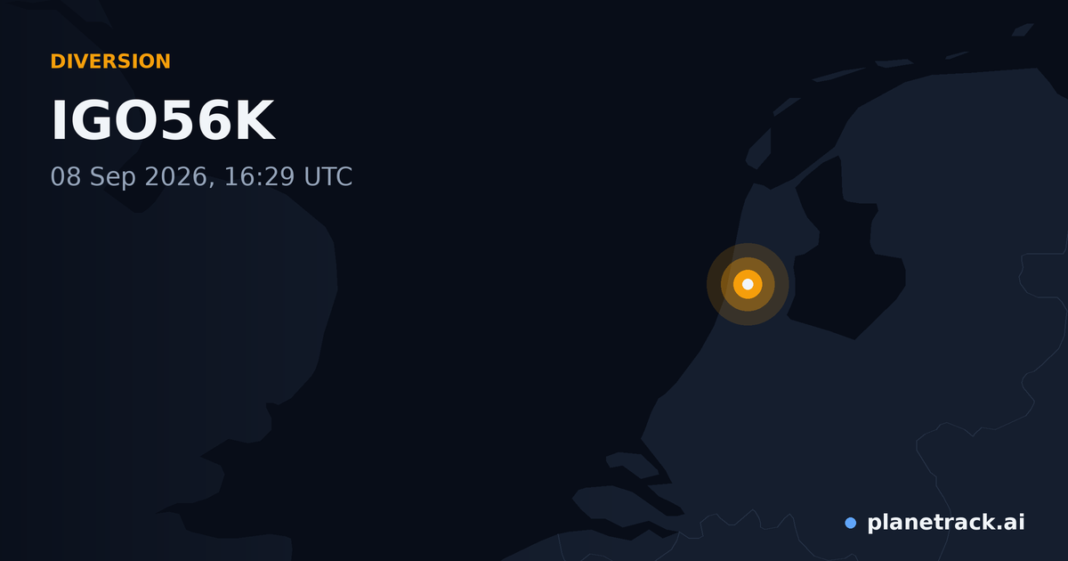 Map of where IGO56K's diversion happened