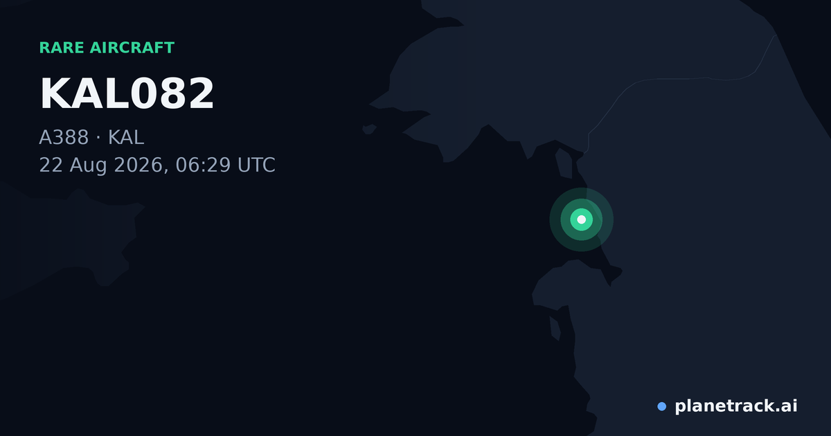 Map of where KAL082's rare aircraft happened