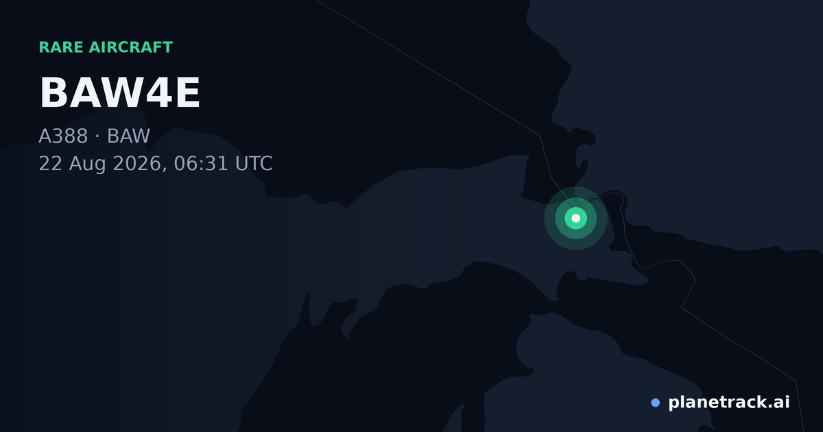 Map of where BAW4E's rare aircraft happened