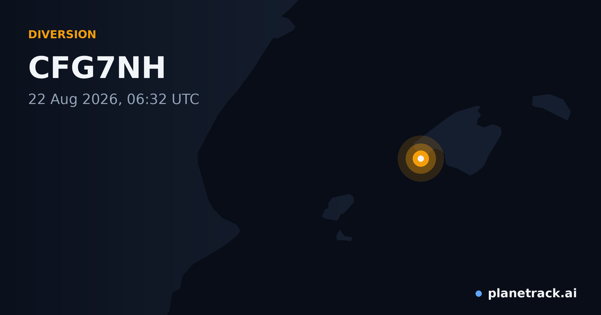 Map of where CFG7NH's diversion happened