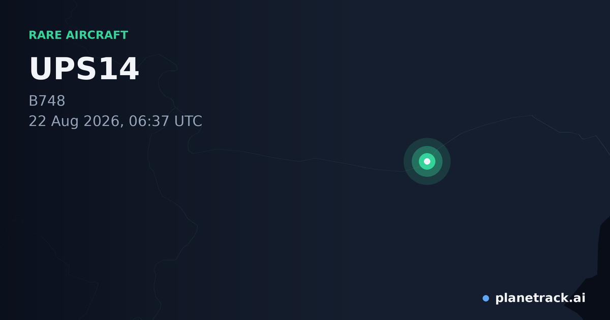 Map of where UPS14's rare aircraft happened