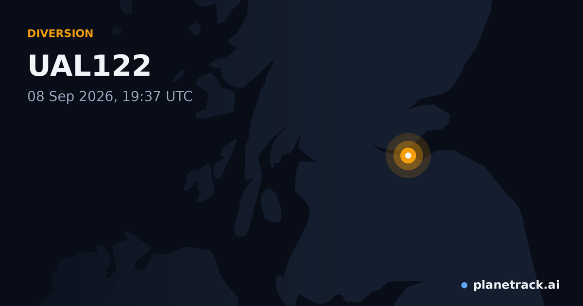 Map of where UAL122's diversion happened