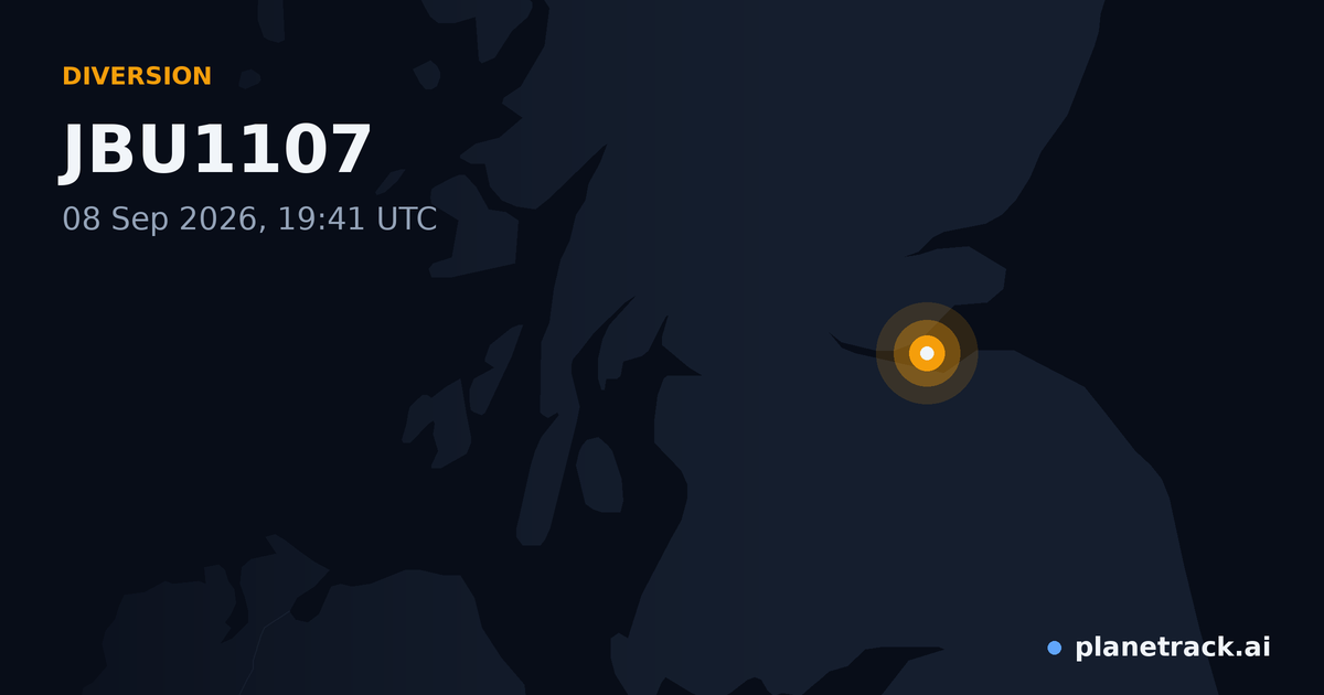 Map of where JBU1107's diversion happened