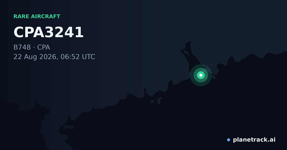 Map of where CPA3241's rare aircraft happened