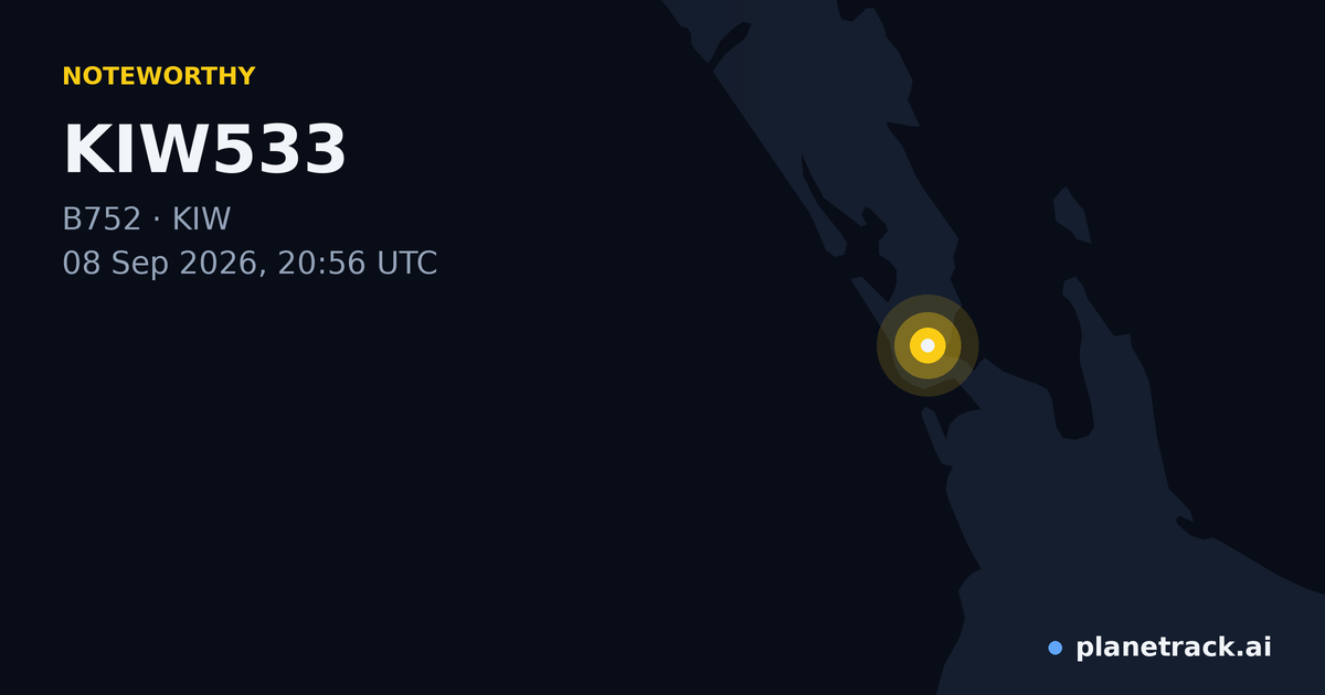 Map of where KIW533's special aircraft happened