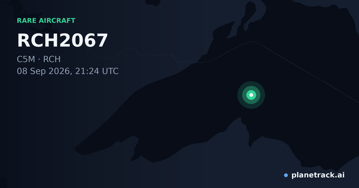 Map of where RCH2067's rare aircraft happened