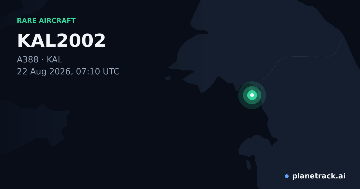 Map of where KAL2002's rare aircraft happened