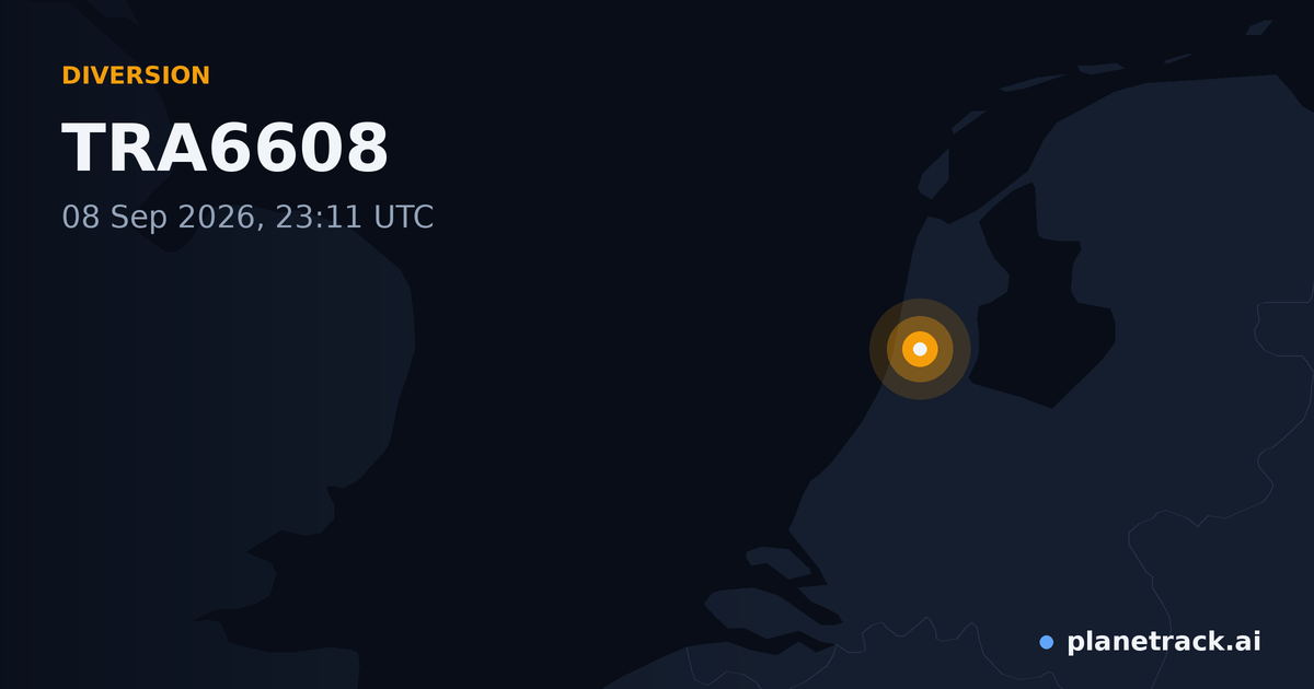 Map of where TRA6608's diversion happened