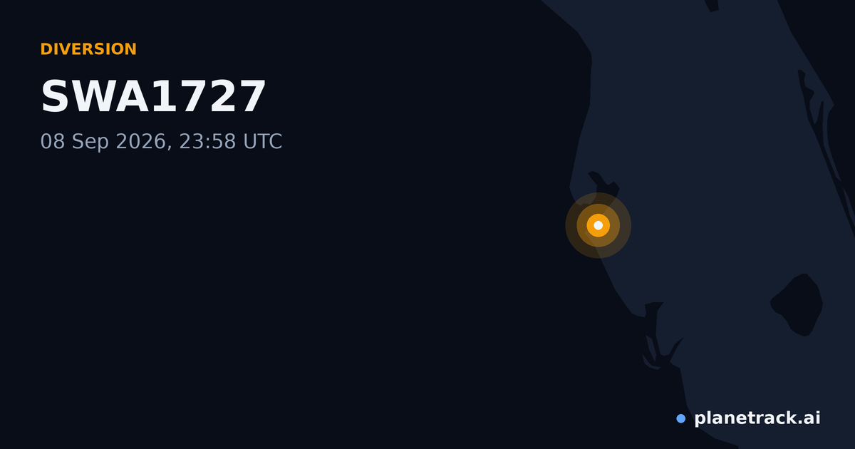 Map of where SWA1727's diversion happened