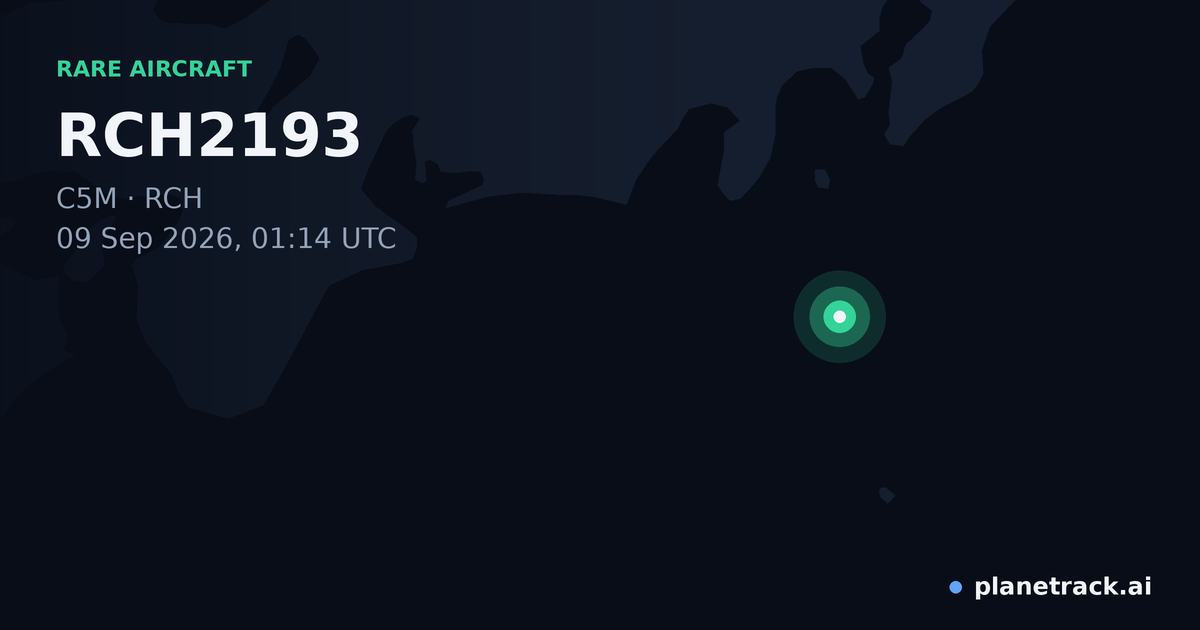 Map of where RCH2193's rare aircraft happened