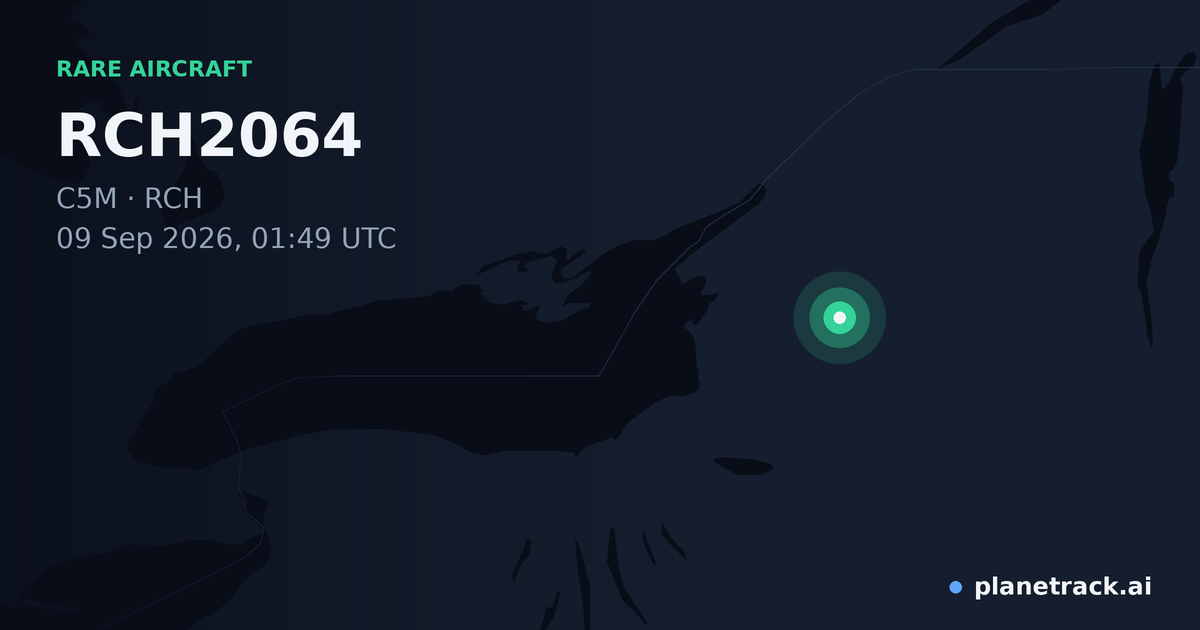 Map of where RCH2064's rare aircraft happened