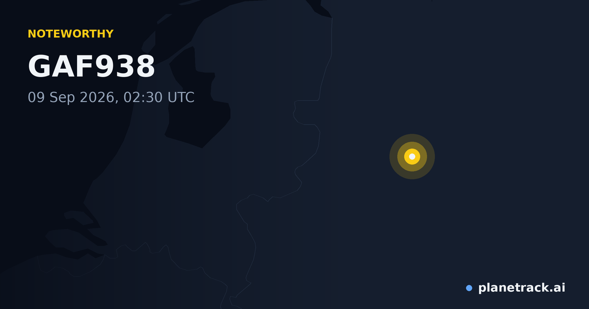 Map of where GAF938's special aircraft happened