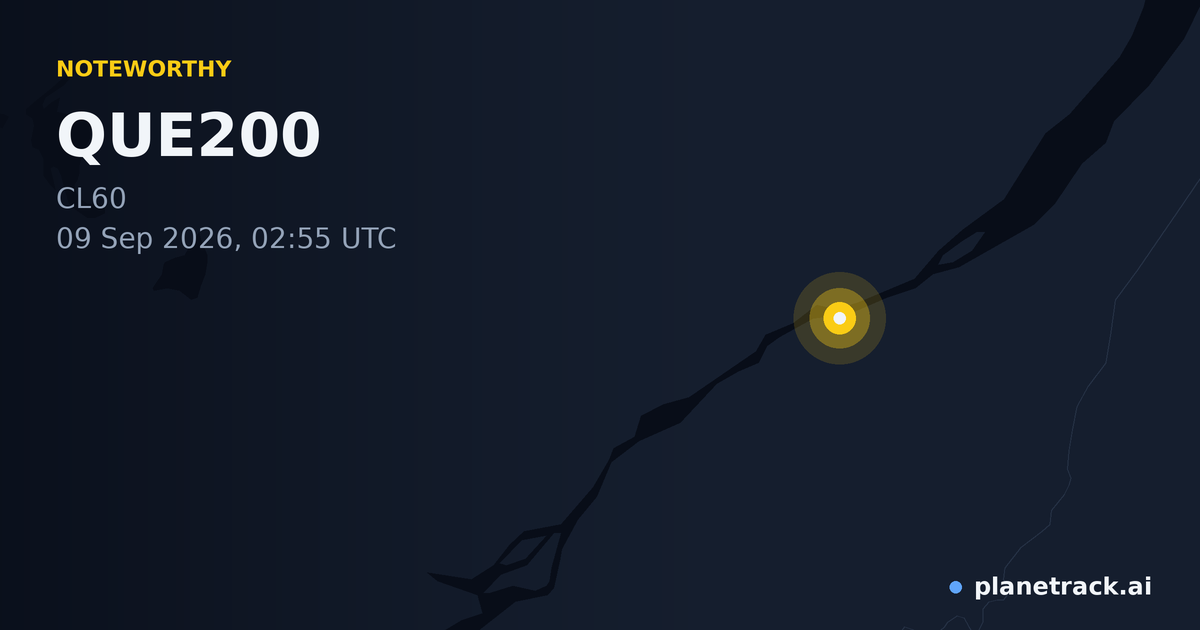 Map of where QUE200's special aircraft happened