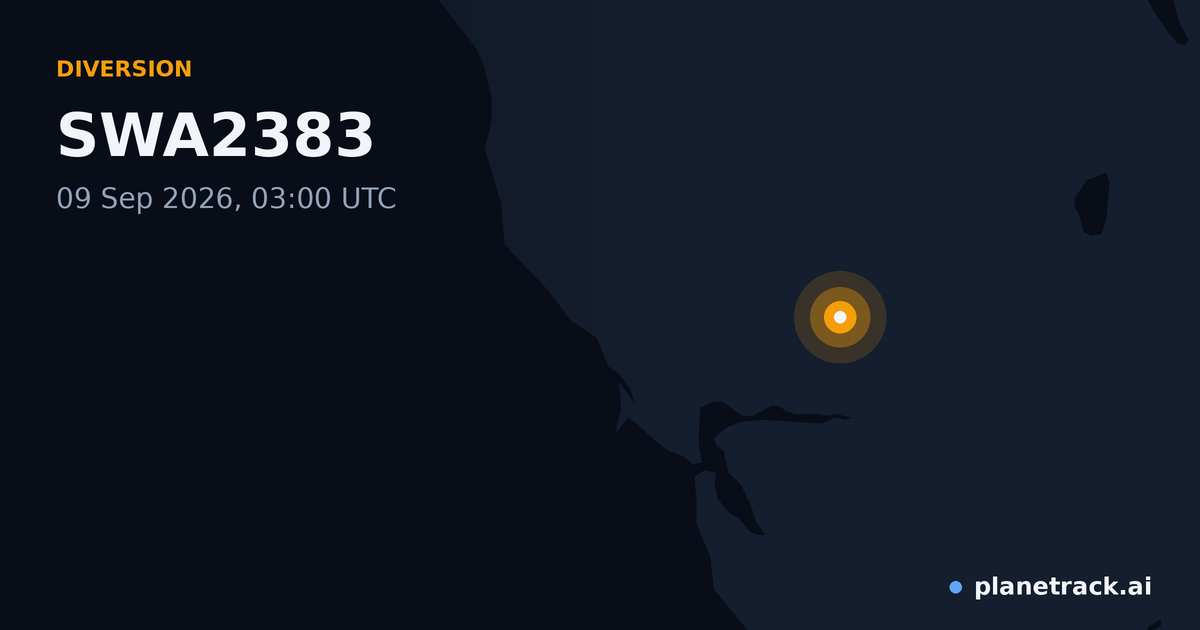 Map of where SWA2383's diversion happened