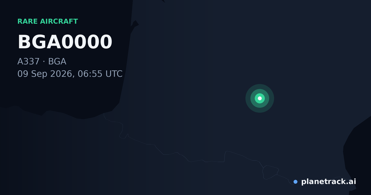 Map of where BGA0000's rare aircraft happened